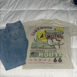 Wrangler 31x36 outfit w CLEO boot barn top (oversized). 🤠🤠🤠🤠